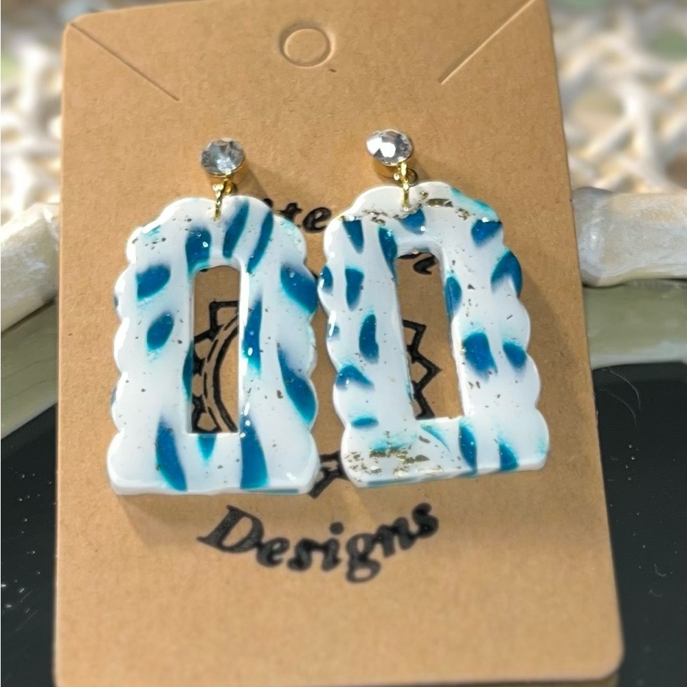Handmade polymer clay earrings